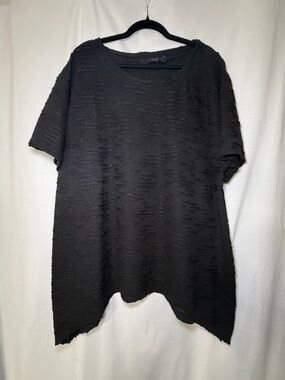 Killstar Black Ribbed Neckline Short Sleeve Tunic Gothic Rocker Distressed